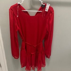 Small red longsleeve Trixie dress
